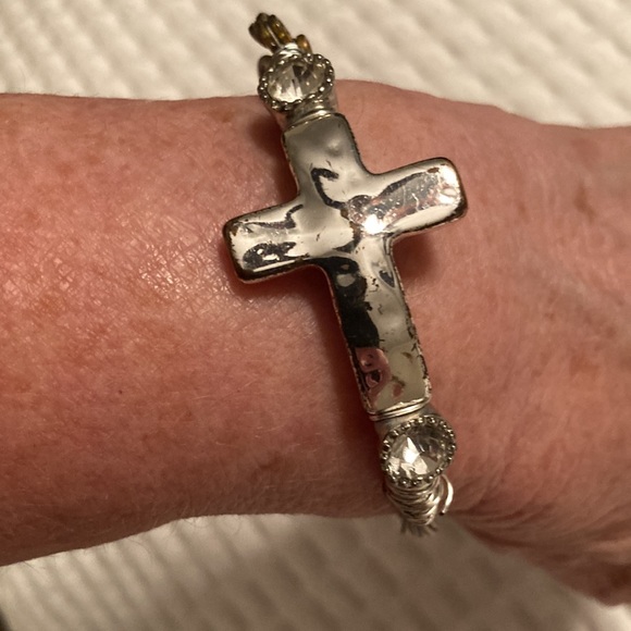 Guitar String Cross Bracelet with Guitar Charm - Picture 11 of 11